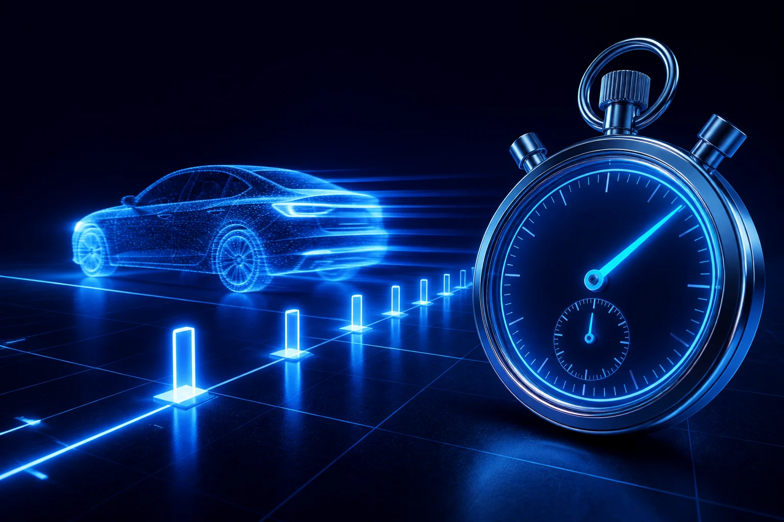 Speed calculation shown with distance and elapsed time